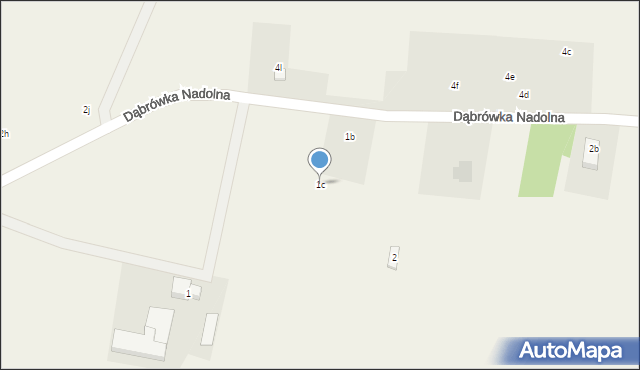 Dąbrówka Nadolna, Dąbrówka Nadolna, 1c, mapa Dąbrówka Nadolna
