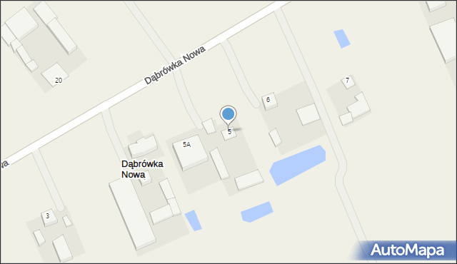 Dąbrówka Nowa, Dąbrówka Nowa, 5, mapa Dąbrówka Nowa