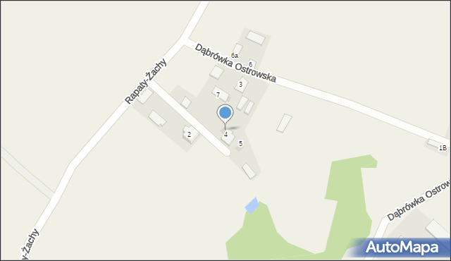 Dąbrówka Ostrowska, Dąbrówka Ostrowska, 4a, mapa Dąbrówka Ostrowska