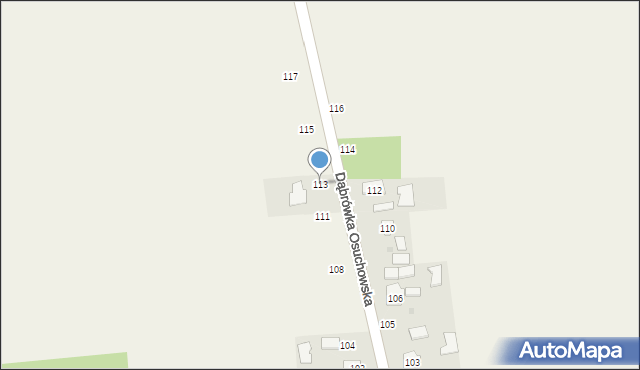 Dąbrówka Osuchowska, Dąbrówka Osuchowska, 113, mapa Dąbrówka Osuchowska