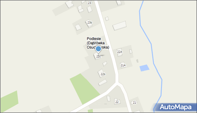 Dąbrówka Osuchowska, Dąbrówka Osuchowska, 22c, mapa Dąbrówka Osuchowska