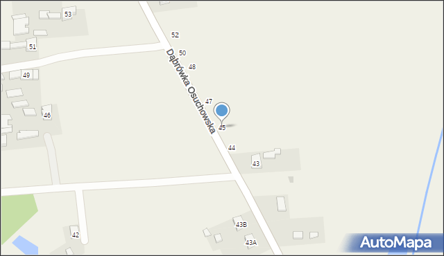 Dąbrówka Osuchowska, Dąbrówka Osuchowska, 45, mapa Dąbrówka Osuchowska
