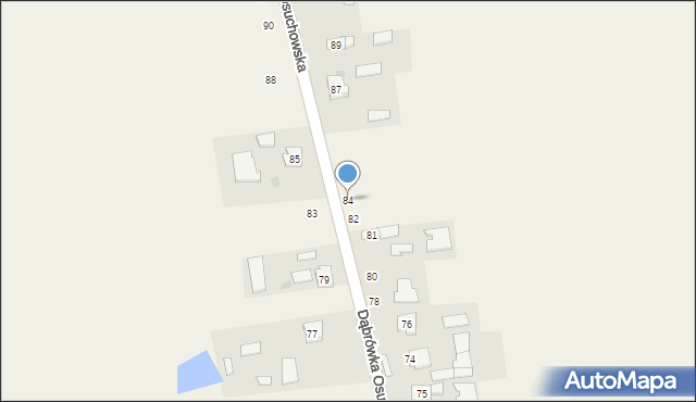 Dąbrówka Osuchowska, Dąbrówka Osuchowska, 84, mapa Dąbrówka Osuchowska