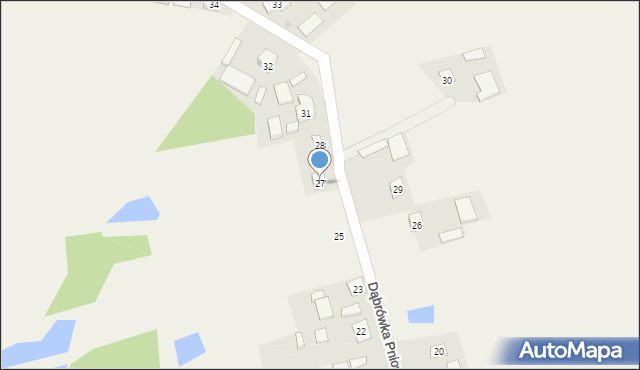 Dąbrówka Pniowska, Dąbrówka Pniowska, 27, mapa Dąbrówka Pniowska