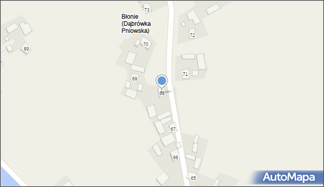 Dąbrówka Pniowska, Dąbrówka Pniowska, 68, mapa Dąbrówka Pniowska