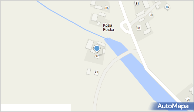 Dąbrówka Pniowska, Dąbrówka Pniowska, 92, mapa Dąbrówka Pniowska