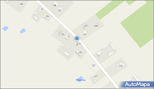 Dąbrówka Podłężna, Dąbrówka Podłężna, 14, mapa Dąbrówka Podłężna