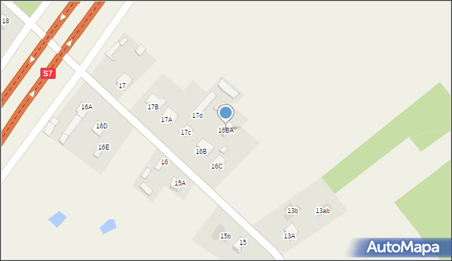 Dąbrówka Podłężna, Dąbrówka Podłężna, 16BA, mapa Dąbrówka Podłężna