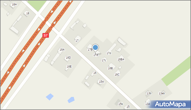 Dąbrówka Podłężna, Dąbrówka Podłężna, 17A, mapa Dąbrówka Podłężna