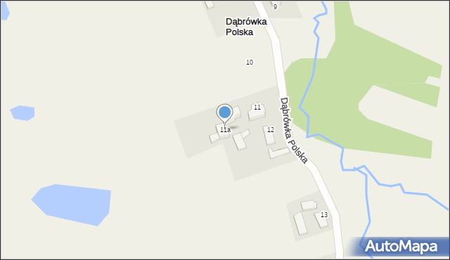 Dąbrówka Polska, Dąbrówka Polska, 11a, mapa Dąbrówka Polska