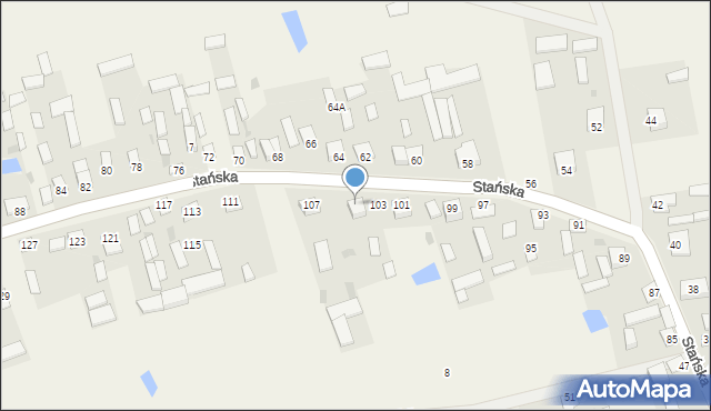 Dąbrówka-Stany, Dąbrówka-Stany, 105, mapa Dąbrówka-Stany