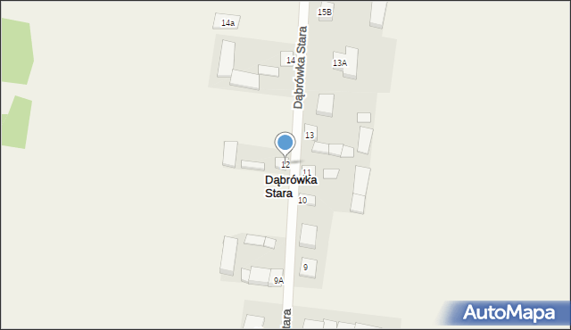 Dąbrówka Stara, Dąbrówka Stara, 12, mapa Dąbrówka Stara