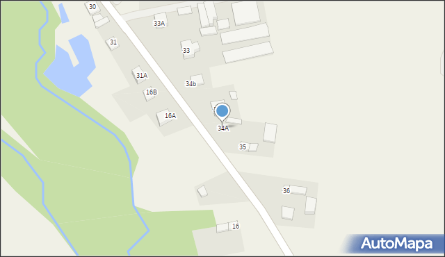 Dąbrówka Stara, Dąbrówka Stara, 34A, mapa Dąbrówka Stara