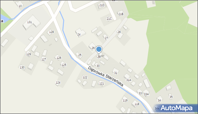 Dąbrówka Starzeńska, Dąbrówka Starzeńska, 29, mapa Dąbrówka Starzeńska