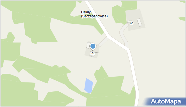 Dąbrówka Szczepanowska, Dąbrówka Szczepanowska, 64, mapa Dąbrówka Szczepanowska