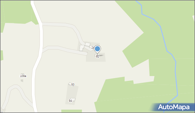 Dąbrówka Szczepanowska, Dąbrówka Szczepanowska, 92, mapa Dąbrówka Szczepanowska