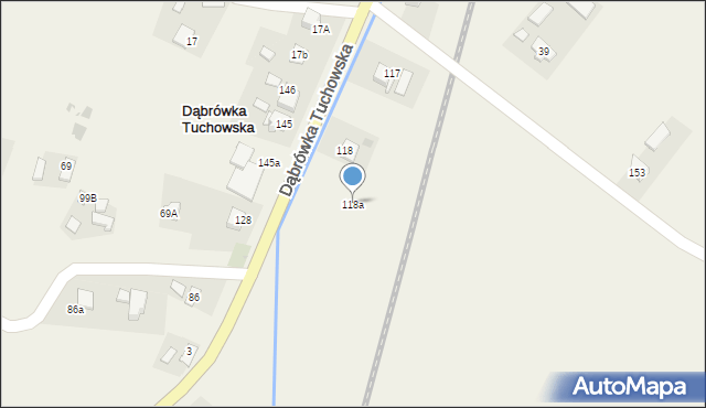 Dąbrówka Tuchowska, Dąbrówka Tuchowska, 118a, mapa Dąbrówka Tuchowska