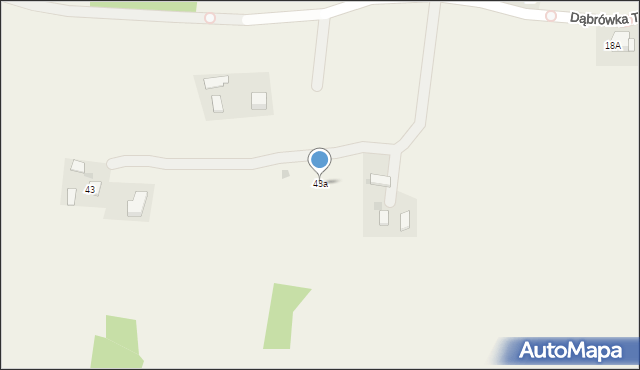 Dąbrówka Tuchowska, Dąbrówka Tuchowska, 43a, mapa Dąbrówka Tuchowska