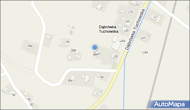 Dąbrówka Tuchowska, Dąbrówka Tuchowska, 69A, mapa Dąbrówka Tuchowska