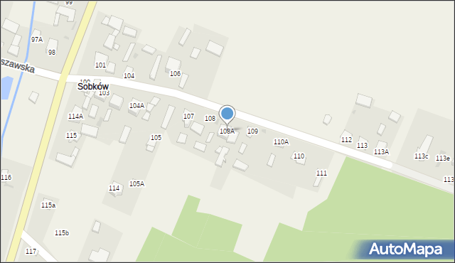 Dąbrówka Warszawska, Dąbrówka Warszawska, 108A, mapa Dąbrówka Warszawska