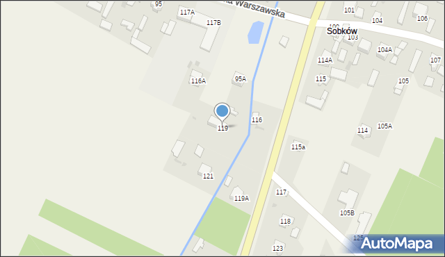 Dąbrówka Warszawska, Dąbrówka Warszawska, 119, mapa Dąbrówka Warszawska