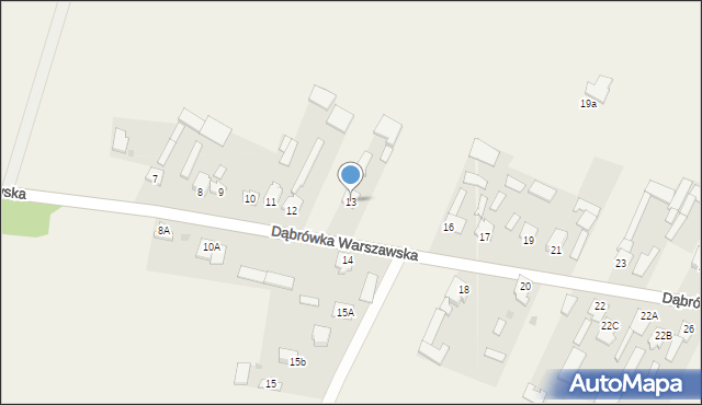 Dąbrówka Warszawska, Dąbrówka Warszawska, 13, mapa Dąbrówka Warszawska