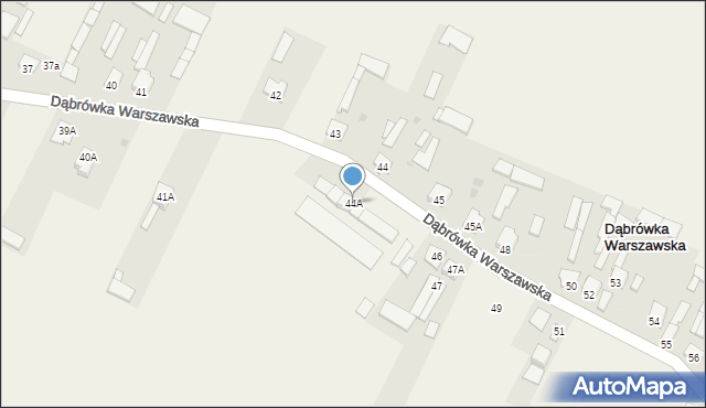 Dąbrówka Warszawska, Dąbrówka Warszawska, 44A, mapa Dąbrówka Warszawska