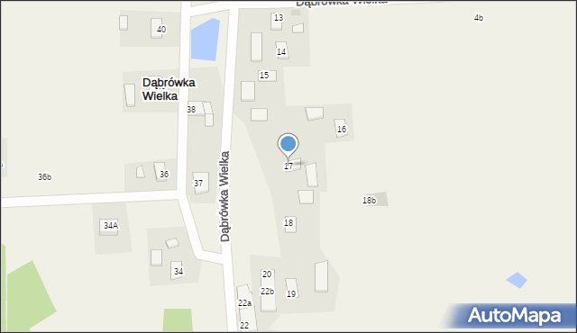 Dąbrówka Wielka, Dąbrówka Wielka, 17, mapa Dąbrówka Wielka