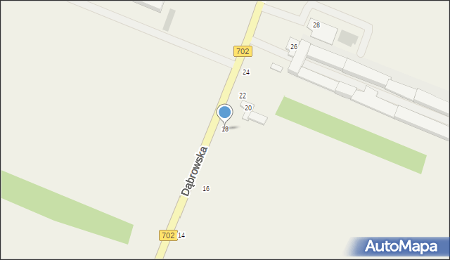 Dąbrówka Wielka, Dąbrowska, 18, mapa Dąbrówka Wielka