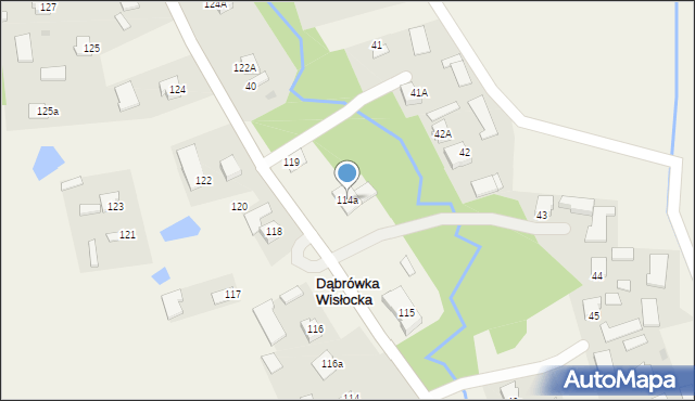 Dąbrówka Wisłocka, Dąbrówka Wisłocka, 114a, mapa Dąbrówka Wisłocka