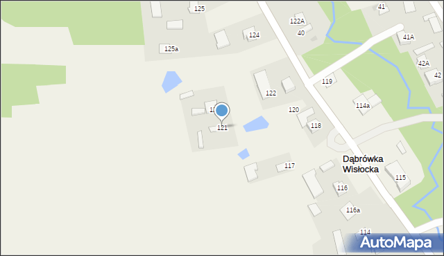 Dąbrówka Wisłocka, Dąbrówka Wisłocka, 121, mapa Dąbrówka Wisłocka