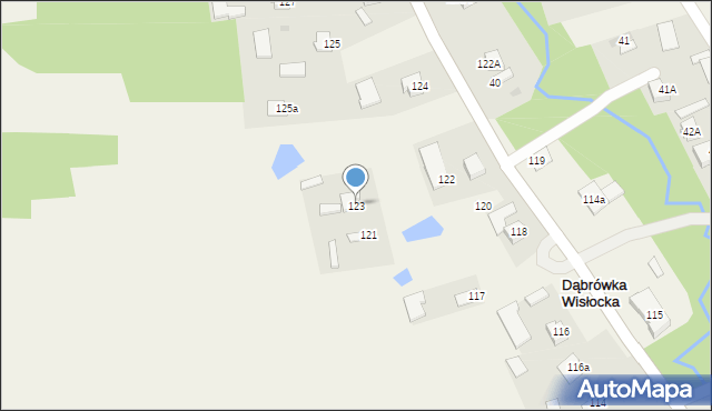 Dąbrówka Wisłocka, Dąbrówka Wisłocka, 123, mapa Dąbrówka Wisłocka