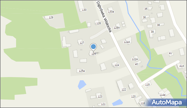 Dąbrówka Wisłocka, Dąbrówka Wisłocka, 125, mapa Dąbrówka Wisłocka