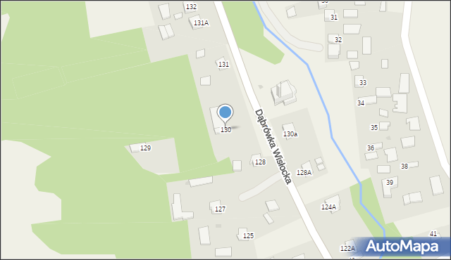 Dąbrówka Wisłocka, Dąbrówka Wisłocka, 130, mapa Dąbrówka Wisłocka