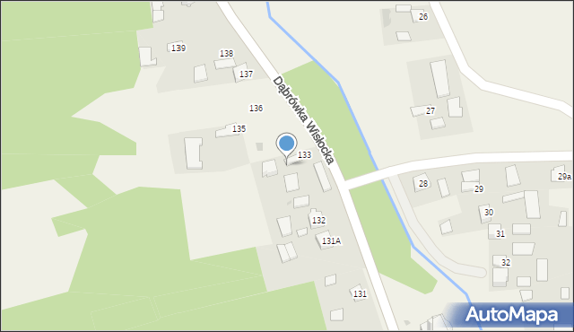 Dąbrówka Wisłocka, Dąbrówka Wisłocka, 134, mapa Dąbrówka Wisłocka