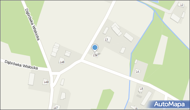 Dąbrówka Wisłocka, Dąbrówka Wisłocka, 13a, mapa Dąbrówka Wisłocka