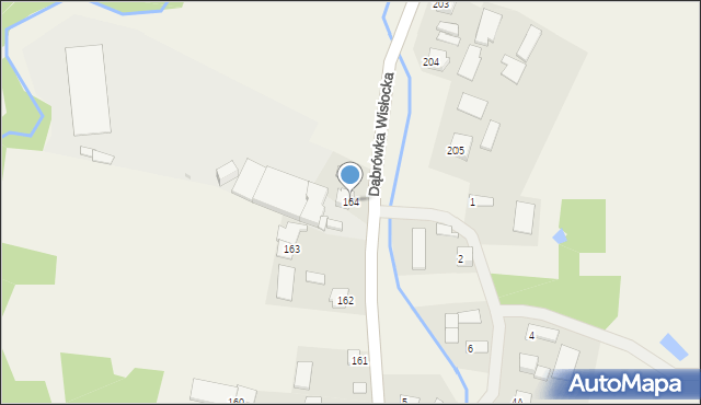 Dąbrówka Wisłocka, Dąbrówka Wisłocka, 164, mapa Dąbrówka Wisłocka