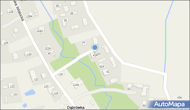 Dąbrówka Wisłocka, Dąbrówka Wisłocka, 41A, mapa Dąbrówka Wisłocka