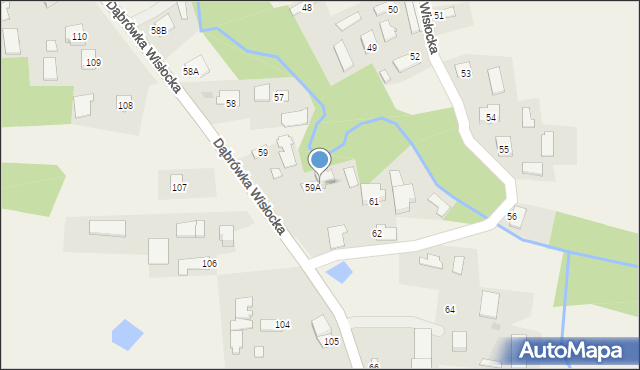 Dąbrówka Wisłocka, Dąbrówka Wisłocka, 60, mapa Dąbrówka Wisłocka