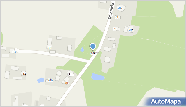 Dąbrówka Wisłocka, Dąbrówka Wisłocka, 84A, mapa Dąbrówka Wisłocka