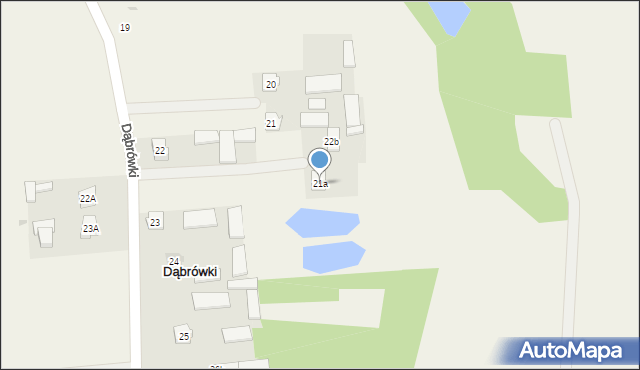 Dąbrówki, Dąbrówki, 21a, mapa Dąbrówki