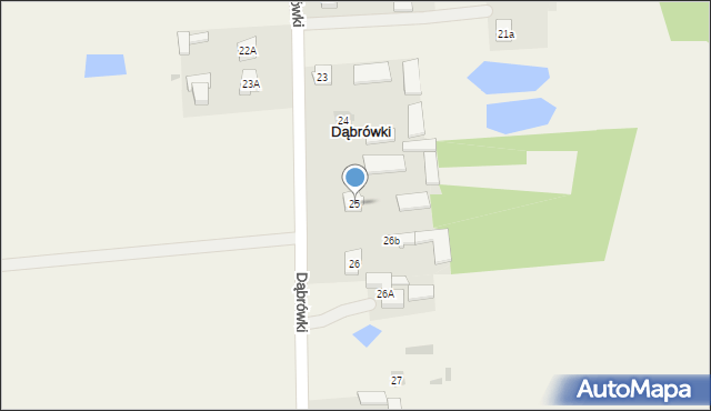 Dąbrówki, Dąbrówki, 25, mapa Dąbrówki