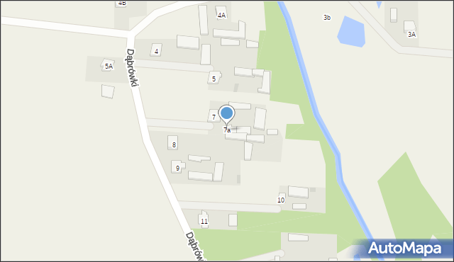 Dąbrówki, Dąbrówki, 7a, mapa Dąbrówki