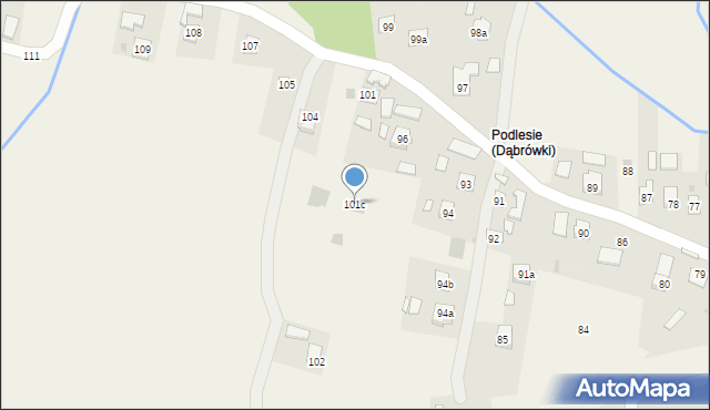 Dąbrówki, Dąbrówki, 101c, mapa Dąbrówki