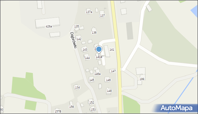 Dąbrówki, Dąbrówki, 141a, mapa Dąbrówki