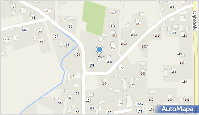 Dąbrówki, Dąbrówki, 158a, mapa Dąbrówki