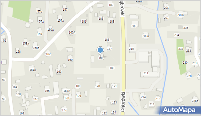 Dąbrówki, Dąbrówki, 188, mapa Dąbrówki