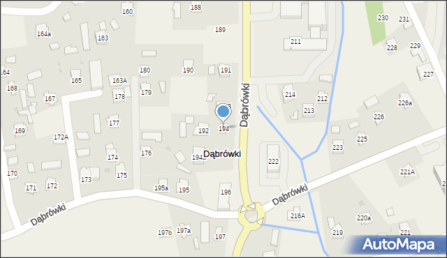 Dąbrówki, Dąbrówki, 194, mapa Dąbrówki