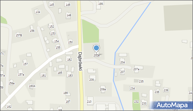 Dąbrówki, Dąbrówki, 202a, mapa Dąbrówki