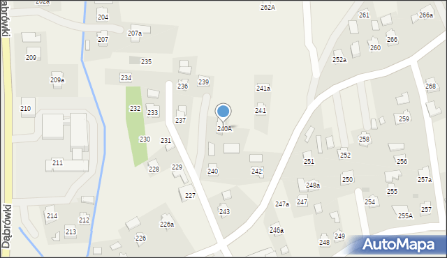Dąbrówki, Dąbrówki, 240A, mapa Dąbrówki